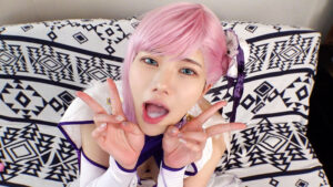 【巨乳 中出し】Jカップで下半身が大洪水レイヤーまひるちゃんと中出SEX！うどんよりもチ〇ポ好き水着姿の剣豪見参！│こすパコハメ撮りおじさん│cosx00071