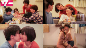 【巨乳 中出し】バイト仲間の男2女2で初宅飲み！気に入っていたあの子が先輩に横取りされて、鬱勃起がまさかのラッキー展開に！？│----│h_1819awaw00022